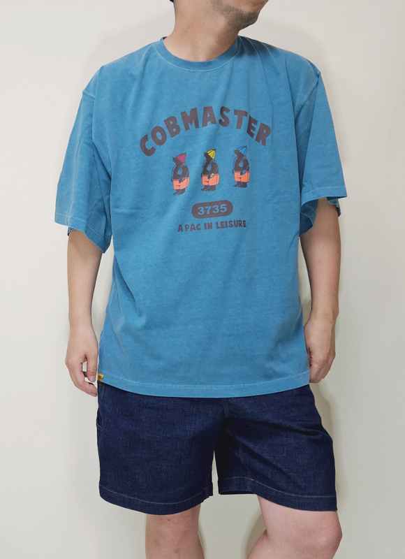 Cobmaster コブマスター Tシャツ メンズ 大きめ ピグメント染め 半袖 ポケT アウトドア フェス キャンプ ビッグシルエット